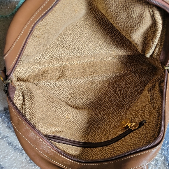 BORBONESE Quail Pattern Suede Leather Bag - Picture 9 of 11